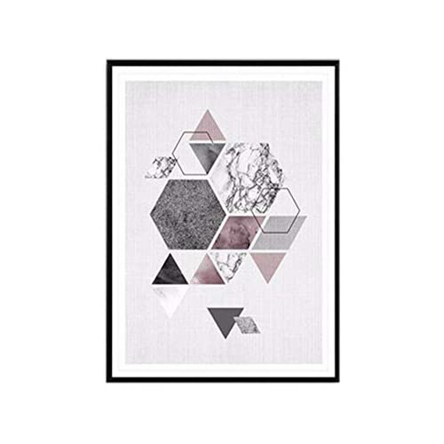 Depory - Cuadro decorativo geométrico abstracto minimalista moderno sin marco estilo nórdico, 40 x 50 cm
