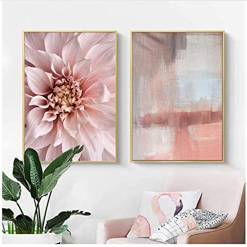 Arte de pared de Refosian, póster abstracto rosa, estilo nórdico, cuadro impreso en lienzo, decoración moderna para habitación del hogar, 60x80 cm / 23,6x31,4 en sin marco