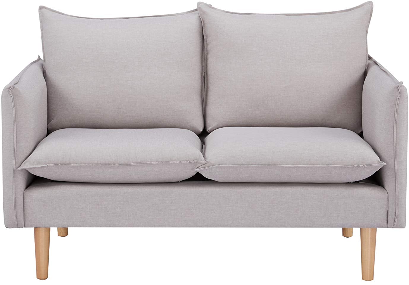 Marca Amazon - Movian Keitele - Sofá de dos plazas, 130 x 82 x 84, gris claro